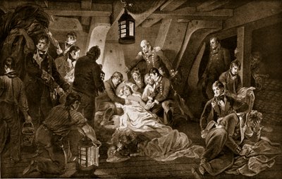 La mort de Nelson, 1805, illustration de 