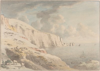 Vue des Aiguilles et des falaises blanches prises d
