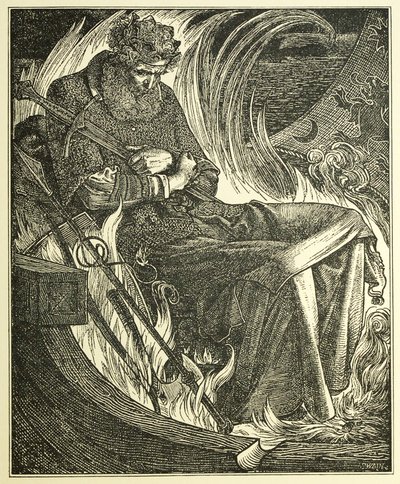 Mort du roi Warwulf, pub. 1915 - Anthony Frederick Augustus Sandys