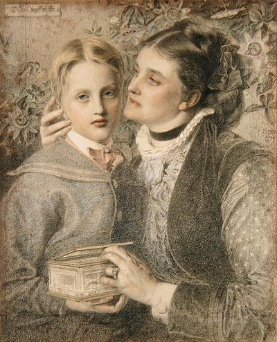 Mme Tom Chappell et son fils - Anthony Frederick Augustus Sandys