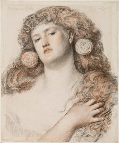 Rose rouge et blanche, 1867 - Anthony Frederick Augustus Sandys