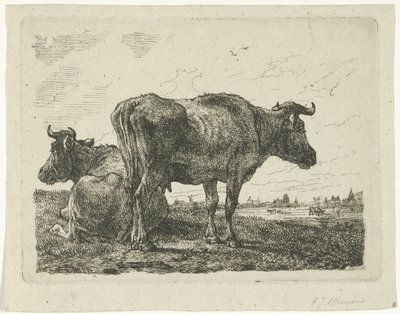 Deux vaches - Anthony Jacobus Offermans