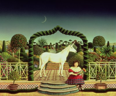 Fille avec une licorne, 1980 - Anthony Southcombe