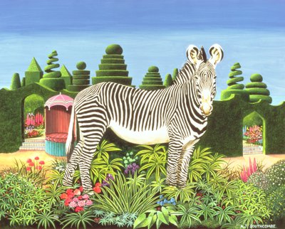 Zèbre dans un jardin, 1977 - Anthony Southcombe
