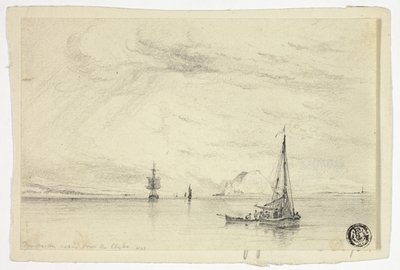 Dunbarton vu de la Clyde - Anthony Vandyke Copley Fielding