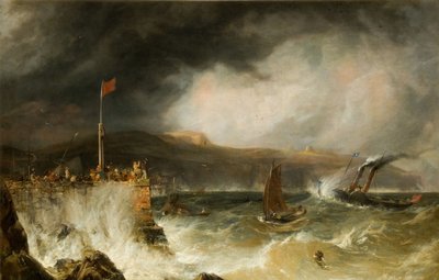 Bateau de poste entrant dans le port, 1855 - Anthony Vandyke Copley Fielding