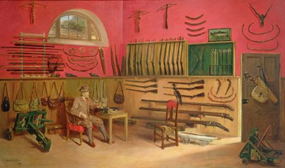 Sir Ralph Payne Gallwey dans sa salle d