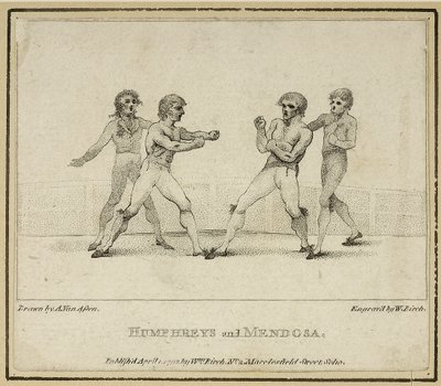 Humphreys et Mendoza, gravé par William Birch, publié en 1792 - Anthony van (after) Assen