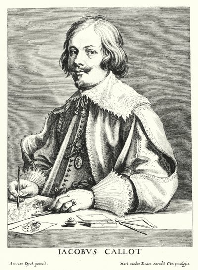 Jacques Callot, dessinateur et graveur français - Anthony van (after) Dyck