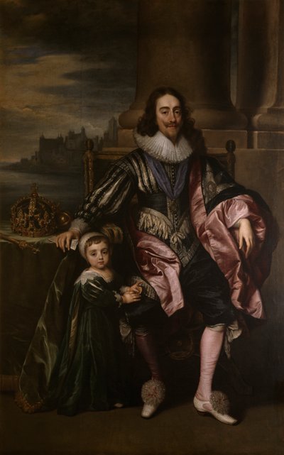 Le roi Charles Ier et le prince Charles - Anthony van (after) Dyck