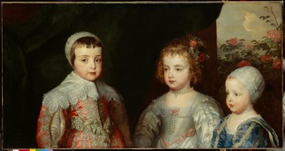 Les trois enfants aînés de Charles Ier vers 1635 - Anthony van (studio of) Dyck