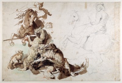 Chasse au loup et au renard (La chasse européenne) - Anthony van Dyck