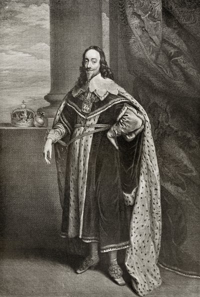 Charles Ier, gravé par Sir Robert Stange, de 