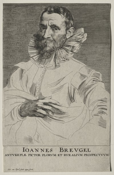 Portrait de Jan Brueghel - Anthony van Dyck