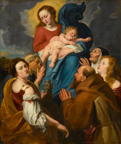 Madone et Enfant avec cinq saints - Anthony van Dyck