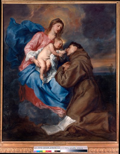 Madone et Enfant avec Saint Antoine de Padoue - Anthony van Dyck