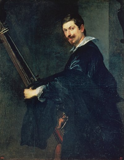 Homme avec un luth, portrait du musicien Jacob Gaultier, luthiste à la cour anglaise - Anthony van Dyck