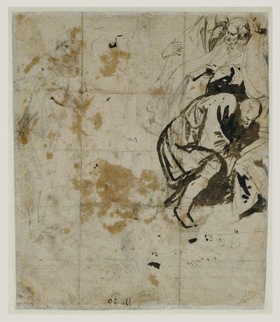Étude partielle de la Mise au Tombeau (verso) - Anthony van Dyck