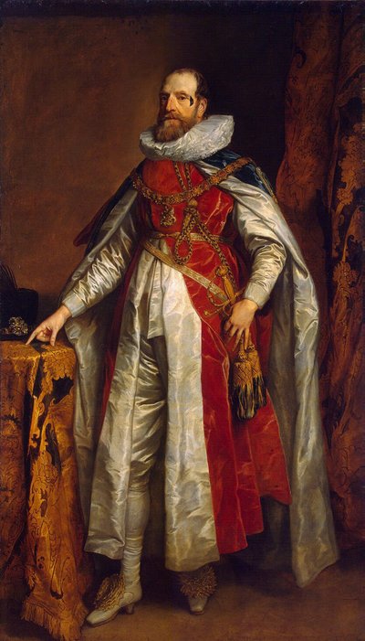 Portrait de Henry Danvers, 1er comte de Danby 1573-1644, en robes de chevalier de la Jarretière, fin des années 1630 - Anthony van Dyck