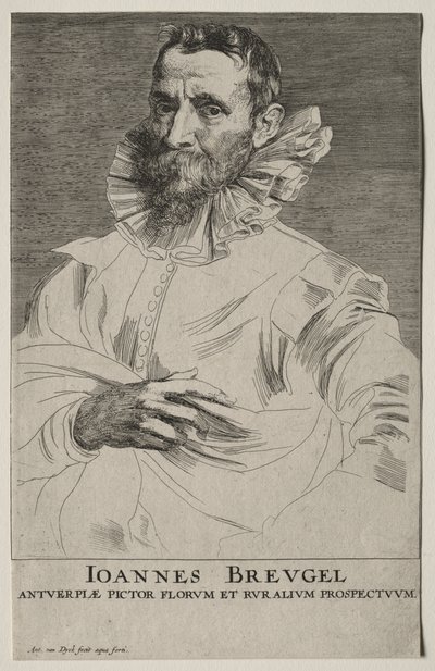Portrait de Jan Brueghel - Anthony van Dyck