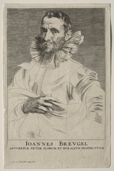 Portrait de Jan Brueghel - Anthony van Dyck