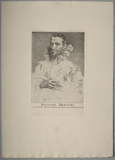 Portrait de Jan Brueghel - Anthony van Dyck