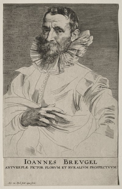 Portrait de Jan Brueghel - Anthony van Dyck
