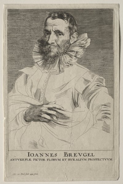 Portrait de Jan Brueghel - Anthony van Dyck