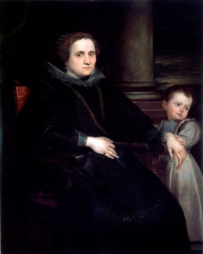 Portrait de Dame avec Enfant - Anthony van Dyck