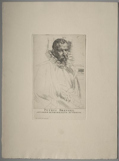 Portrait de Pieter Brueghel - Anthony van Dyck