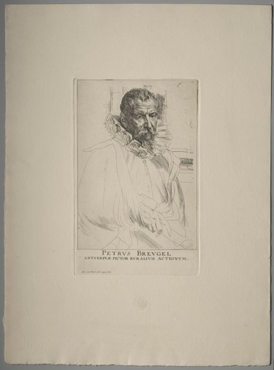 Portrait de Pieter Brueghel - Anthony van Dyck