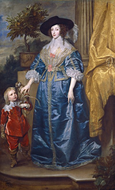 La Reine Henriette Marie avec Sir Jeffrey Hudson - Anthony van Dyck