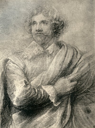 Étude pour la peinture du graveur, Peter De Jode le Jeune - Anthony van Dyck