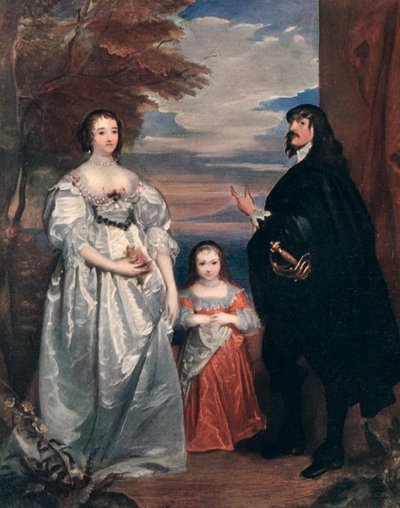 Le Comte et la Comtesse de Derby et enfant, 1632-1641 - Anthony van Dyck