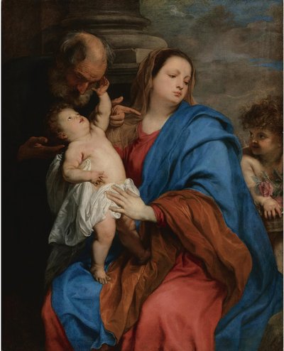 La Sainte Famille avec un ange - Anthony van Dyck