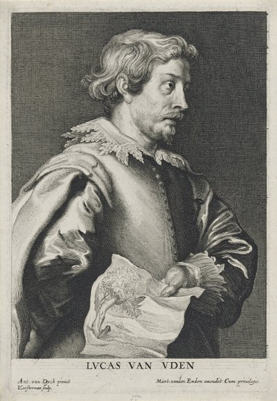 Lucas van Uden, 1630-1640 gravure de Lucus Vorsterman (1595-1675) - Anthony van after Dyck