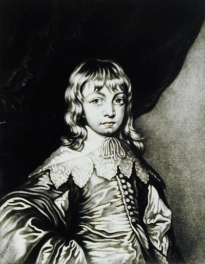 Portrait de George, duc de Buckingham (1592-1628) gravé par Robert Dunkarton (1744-c.1817) de Illustrious Characters in British History - Anthony van after Dyck
