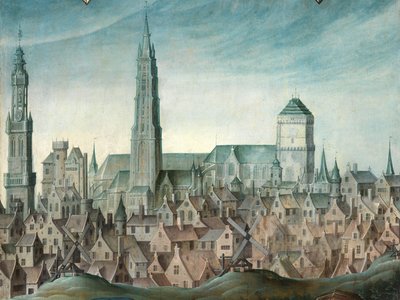 Portrait de Juan Pardo II et de ses épouses Anna Ingenieulandt et Maria Anchemant (détail) - Anthuenis (1536 1613) Claeissins or Claeissens