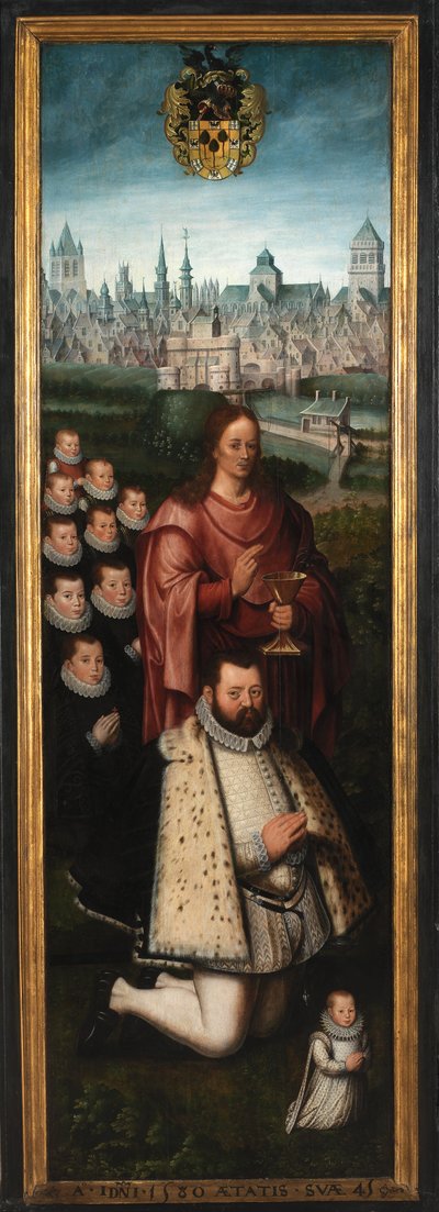 Portrait de Juan Pardo II et de ses épouses Anna Ingenieulandt et Maria Anchemant - Anthuenis (1536 1613) Claeissins or Claeissens