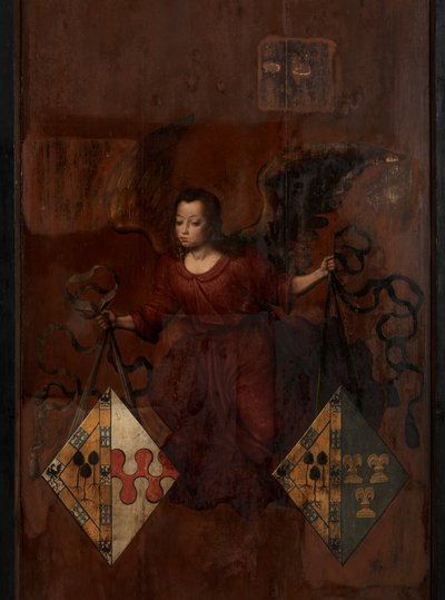 Revers du Portrait de Juan Pardo II et de ses épouses Anna Ingenieulandt et Maria Anchemant - Anthuenis (1536 1613) Claeissins or Claeissens