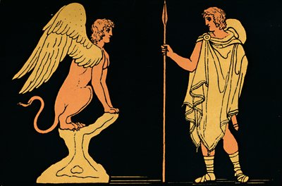 Œdipe et le Sphinx, 1880 - Antique