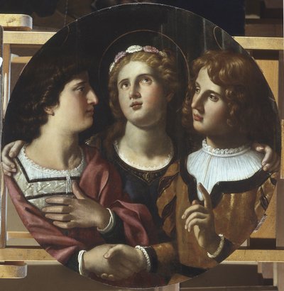 Sainte Cécile entre Saint Tiburce et Valérien - Antiveduto Gramatica
