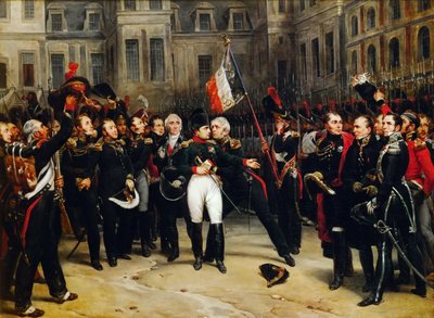 Adieux de Napoléon à la Garde impériale dans la cour du Palais de Fontainebleau le 20 avril - Antoine Alphonse Montfort