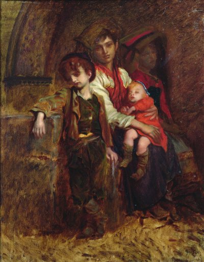 Une famille de paysans - Antoine Auguste Ernest Herbert or Hebert