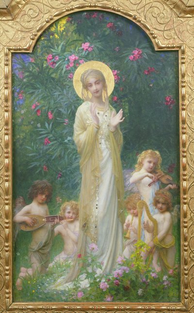 La Vierge au paradis - Antoine Auguste Ernest Herbert or Hebert