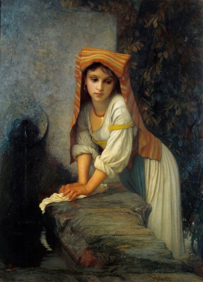 Jeune lavandière - Antoine Auguste Ernest Herbert or Hebert