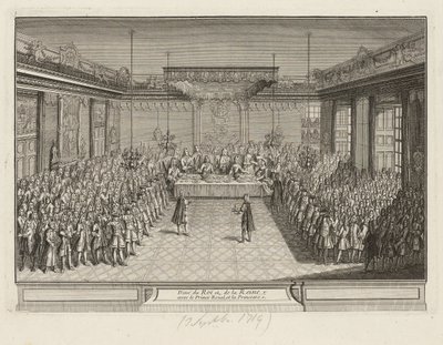 Banquet de gala dans la salle de parade d