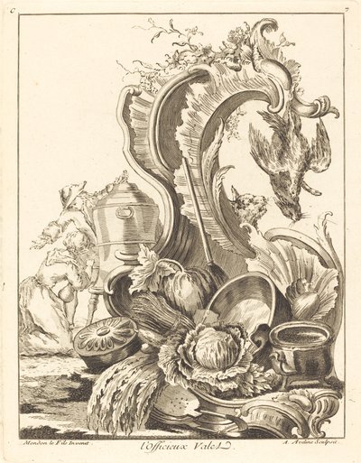 Le valet officieux - Antoine Aveline after Jean Mondon