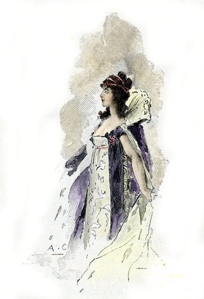 Portrait de Désirée Clary, reine de Suède en 1818 (dessin d