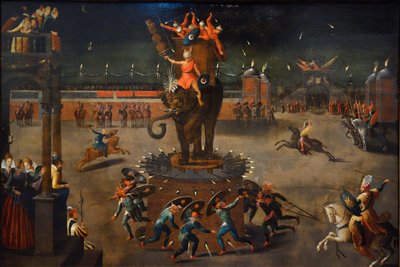 Manège avec éléphant - Antoine Caron